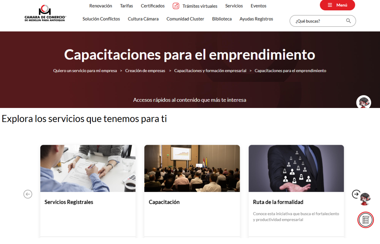 capacitaciones cárama de comercio
