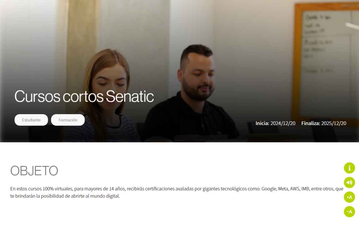 cursos cortos senatic